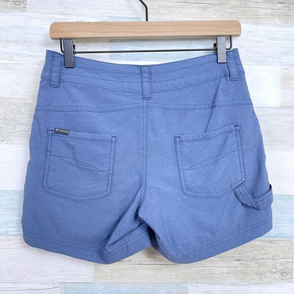 Columbia Pilsner Peak Hiking Shorts Blue 5" Inseam Mid Rise Lightweight Womens 4 - Picture 3 of 6